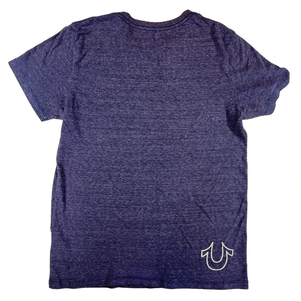 True Religion Buddha Graphic T Shirt Purple Heather Short Sleeve Mens S/P